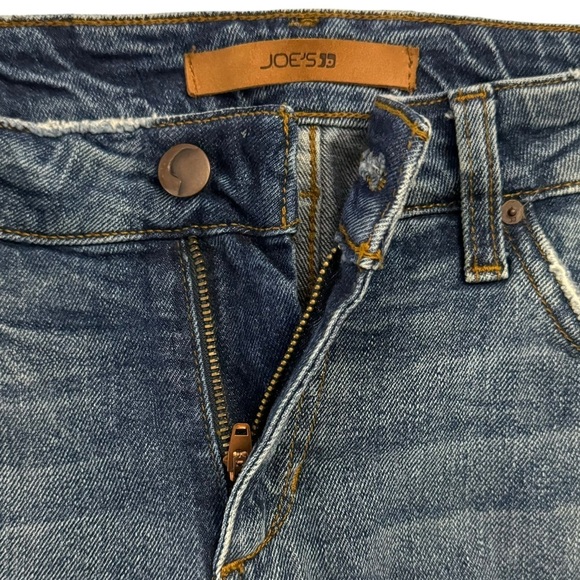 Joe's Jeans The Billie Crop Boyfriend Slip Crop Short Leg Blue Mid Rise 25 - Picture 4 of 16